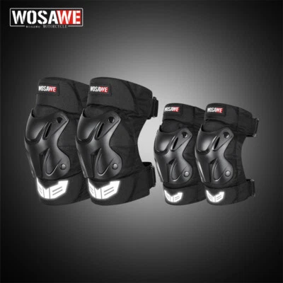 WOSAWE Cycling Knee Elbow Pads Brace Set Motorcycle BMX Racing Protective Guards - Image 1 of 4