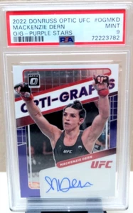 Mackenzie Dern Auto 2022 UFC Donruss Optic FOTL Purple Stars Holo /20 PSA 9 - Picture 1 of 2