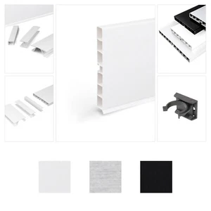 PVC 1,5m - 10,5m Küche Sockelleisten + Zubehörteil 150mm Einbauküche Sockel - Bild 1 von 7