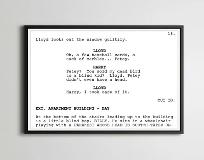 Dumb and Dumber Movie Screenplay POSTER! (up to 24" x 36") - Film - Comedy - Art - Изображение 1 из 4