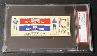 Boleto Muhammad Ali vs Ken Norton 1976 Ringside PSA 3 POP 6 solo 6 superior Foto 1 de 3