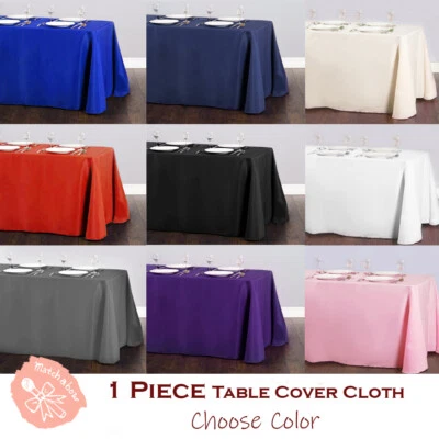 Rectangle Tablecloth Table Cover Party Wedding Linen - Image 1 of 2