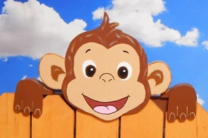 Happy Monkey Zaun Peeker Peeper Garten Kunst Party Zoo Spielplatz Deko  - Bild 1 von 4