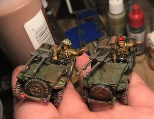 Jeep aerotransportado británico escala 28 mm/ 1:56a escala Bolt Action Segunda Guerra Mundial - Imagen 1 de 4