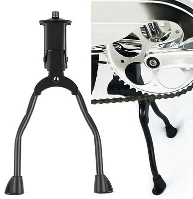 Центральное крепление двойная ножка велосипед подставка регулируемая подходит 26 «- 28» горных велосипедов - Изображение 1 из 4