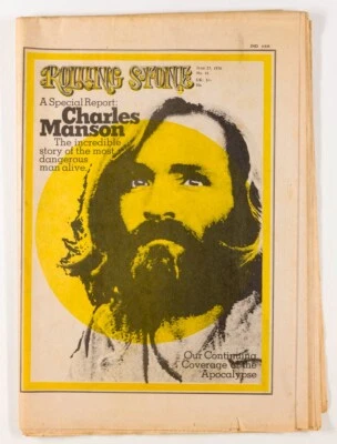 Charles Manson THE FAMILY Beatles ROLLING STONE magazine 25 June 1970 Clapton 61 - Image 1 of 4