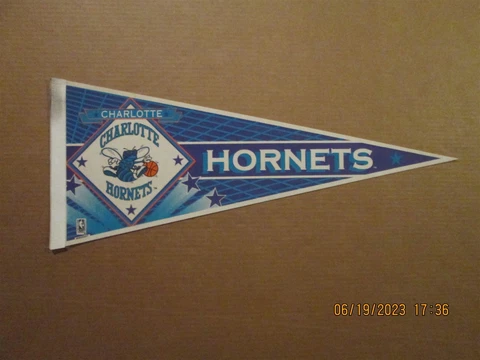 NBA Charlotte Hornets Vintage Circa 1990's Style #3 Team Logo Basketball Pennant Cover