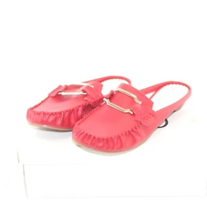 Ashro womens low back slip on casual shoes size 9.5 M & 10W Red faux leather New - Picture 1 of 6