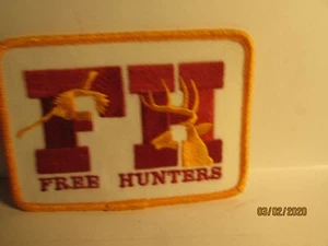 Free Hunters- F H Patch- bird/deer logo- brand new -iron or sew on - Picture 1 of 1