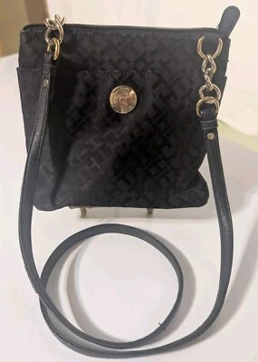 Tommy Hilfiger Women's Black Logo Crossbody Bag Purse.              #81 - Image 1 of 4