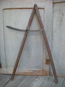ANTIQUE 19th C Scribe Divider Compass Measure Drafting Primitive Wooden Tool 26" - Picture 1 of 17