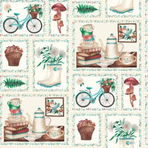 Rural Fantasy Cotton Fabric - Picture 1 of 2
