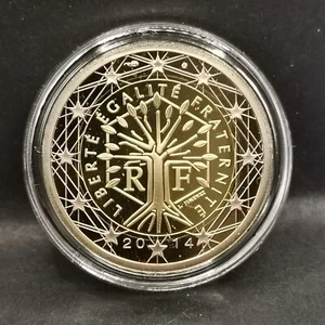 2 EURO BE 2014 BELLE EPREUVE 5338 EX. FRANCE / SOUS CAPSULE / EUROS PROOF - Picture 1 of 3
