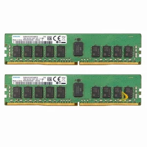 2x 16GB Samsung 1Rx4 PC4-19200 DDR4 2400Mhz 288Pin DIMM ECC SERVER Memory RAM - Picture 1 of 4