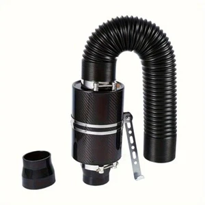 Kit de manguera de filtro de aire frío automotriz de 3 pulgadas sistema de manguera de flujo de energía universal nuevo - Imagen 1 de 7