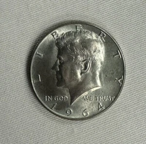 1964 Kennedy Half Dollar Accent Hair DD Rare Coin - Picture 1 of 10