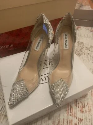 Salto agulha Steve Madden cristal glitter brilhante tamanho 8,5 M -NOVO - Imagem 1 de 4