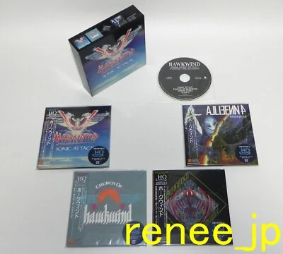 2010 HAWKWIND / JAPAN Mini LP HQCD x 4 titles + Bonus CD-ROM + PROMO BOX Set!! - Image 1 of 4