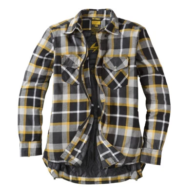 * Scorpion Exo Covert Moto Flannel Shirt Black Gray Yellow White 75-6118 75-6131 - Image 1 of 4