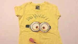 Despicable Me Girls Tee Shirt M 7-8 Yellow Kids New - Picture 1 of 2
