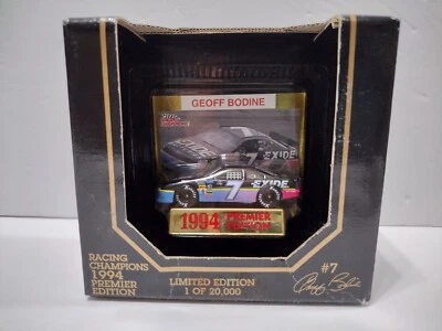 Geoff Bodine #7 Exide 1994 Ford Thunderbird 1:64 Racing Champions Premier Ltd Ed - Image 1 of 4