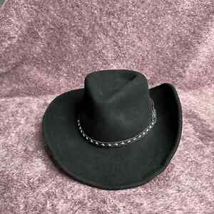 Vintage Renegade Lite Felt Cowboy Hat Women's Small Black Western 100% Wool 4185