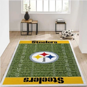 Pittsburgh Steelers Rug Room Carpet Sport Home Decor Premium Rectangle Rug - Picture 1 of 5
