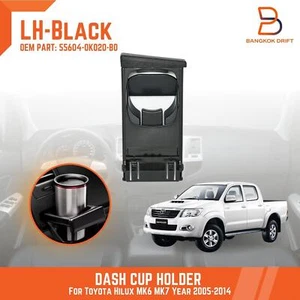 NEGRO IZQUIERDO TABLERO PORTAVASOS PARA TOYOTA HILUX VIGO KUN26 AN30 GGN15 MK6/7 05-15 - Imagen 1 de 7