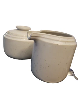 Schneewittchen J4000 Japan Zucker und Milchkännchen Schüssel Vintage gesprenkelt - Bild 1 von 3