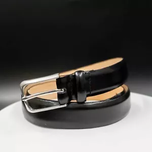 Zara Mens Leather Belt Size 36 EU 100 Black - Picture 1 of 6