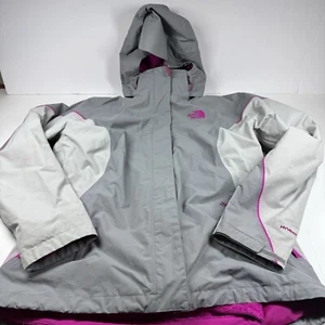 The North Face 3 in 1 HyVent Tri-Climate Zip Jacket Women’s Size Large Gray Pink - Picture 1 of 24