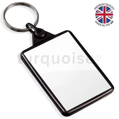 Premium Quality Blank Photo Keyrings Key Fobs 50 x 35mm | Graphite Red Blue - Image 1 of 3