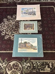 A Lot Of Three Robert E Kennedy, Prints two 18 x 14” one 12 x 9” Key West - Picture 1 of 11