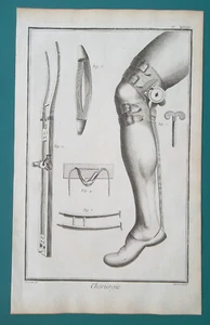 SURGERY Instruments Dislocation Knee Braces - 1763 Diderot Print - Picture 1 of 1