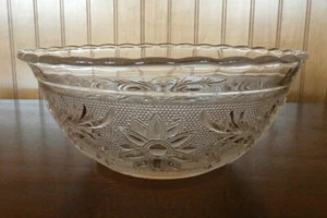 Vintage Anchor Hocking SANDWICH Klarglas 7,5" Gemüse Servieren Jakobsmuschel Schüssel - Bild 1 von 3