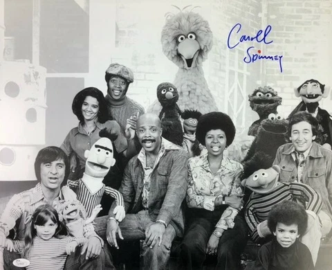 1970s Carroll Spinney and Sesame Street Cast Signed LE 16x20 B&W Photo (JSA) Cover