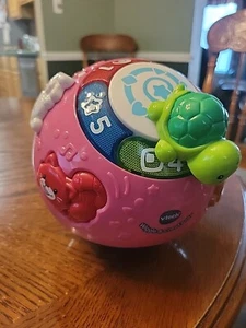 VTECH WIGGLE & CRAWL BALL, 6-36 MONTHS, FLASHING LIGHTS, SPINNING TURTLE WORKS! - Picture 1 of 7