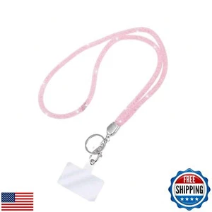 Fashion 31.5" Sparkle Crystal Neck Lanyard,Exclusive Bling ID Badge Holder,Rh - Picture 1 of 4
