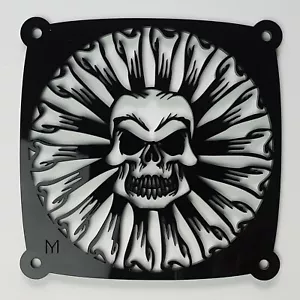 Skull and Bones 3mm Acrylic Fan Grill Cover Modding PC 120mm - Imagen 1 de 5