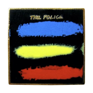 Prendedor esmaltado MUY RARO VINTAGE The Police Band Synchronicity Rock Music años 80 - Imagen 1 de 2