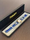 Michael Jordi 1991 Swiss Watch-New, Original Box  (Blue Strap)
