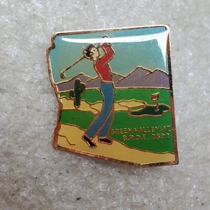 BPOE #2532 Green Valley Arizona Elks Lodge Logo Lapel Hat Enamel Pin Golf Golfer - Picture 1 of 3