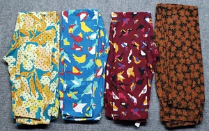 LuLaRoe Womens Multicolor One Size Floral & Birds Leggings Lot of 4 New - Picture 1 of 6