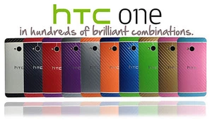 Two Tone Carbon Fibre Skin For HTC ONE M7 Wrap Cover Sticker Protector Case - Picture 1 of 22
