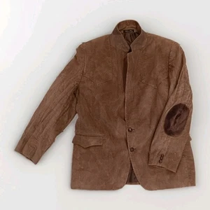 Men’s Sheplers Vtg Tan Western Corduroy Blazer Jacket 46R Elbow Pads Neat Button - Picture 1 of 8