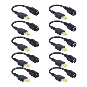 10PCS New Round 7.9*5.5mm to Square Plug Adapter High Quality for Lenovo Laptop - Picture 1 of 15