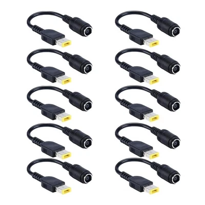 10PCS New Round 7.9*5.5mm to Square Plug Adapter High Quality for Lenovo Laptop - Image 1 of 4