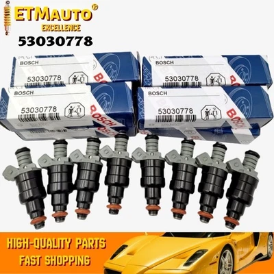 8X Bosch 53030778 Fuel Injectors For 1996-99 Dodge Ram 1500 5.2L 5.9L V8 UPGRADE - Изображение 1 из 4