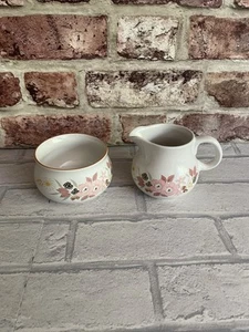 Boots Hedge Rose Milk / Cream Jug 8.5 cm High and open Sugar Bowl Set - Picture 1 of 4