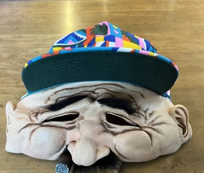 Vintage Man Hat Baseball Nissin Cap Rubber Half Mask Costume Stan The Man - Image 1 of 4